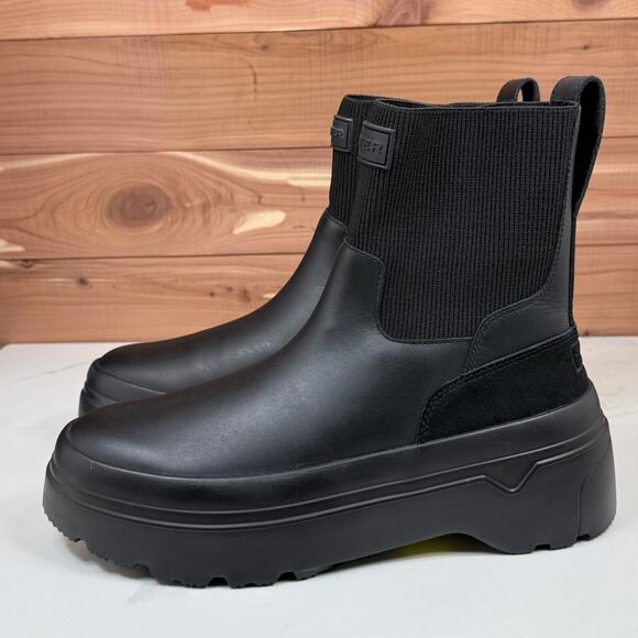 Hunter Explorer Lug Chelsea Leather Boot Black Women's size 9 US - NEW - Picture 9 of 13